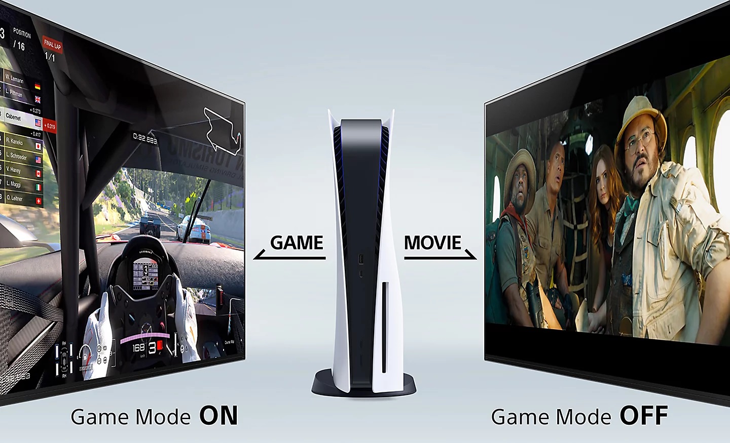 Le téléviseur Sony XR55X90L bascule automatiquement en mode Jeu, lorsque vous jouez avec votre PS5.