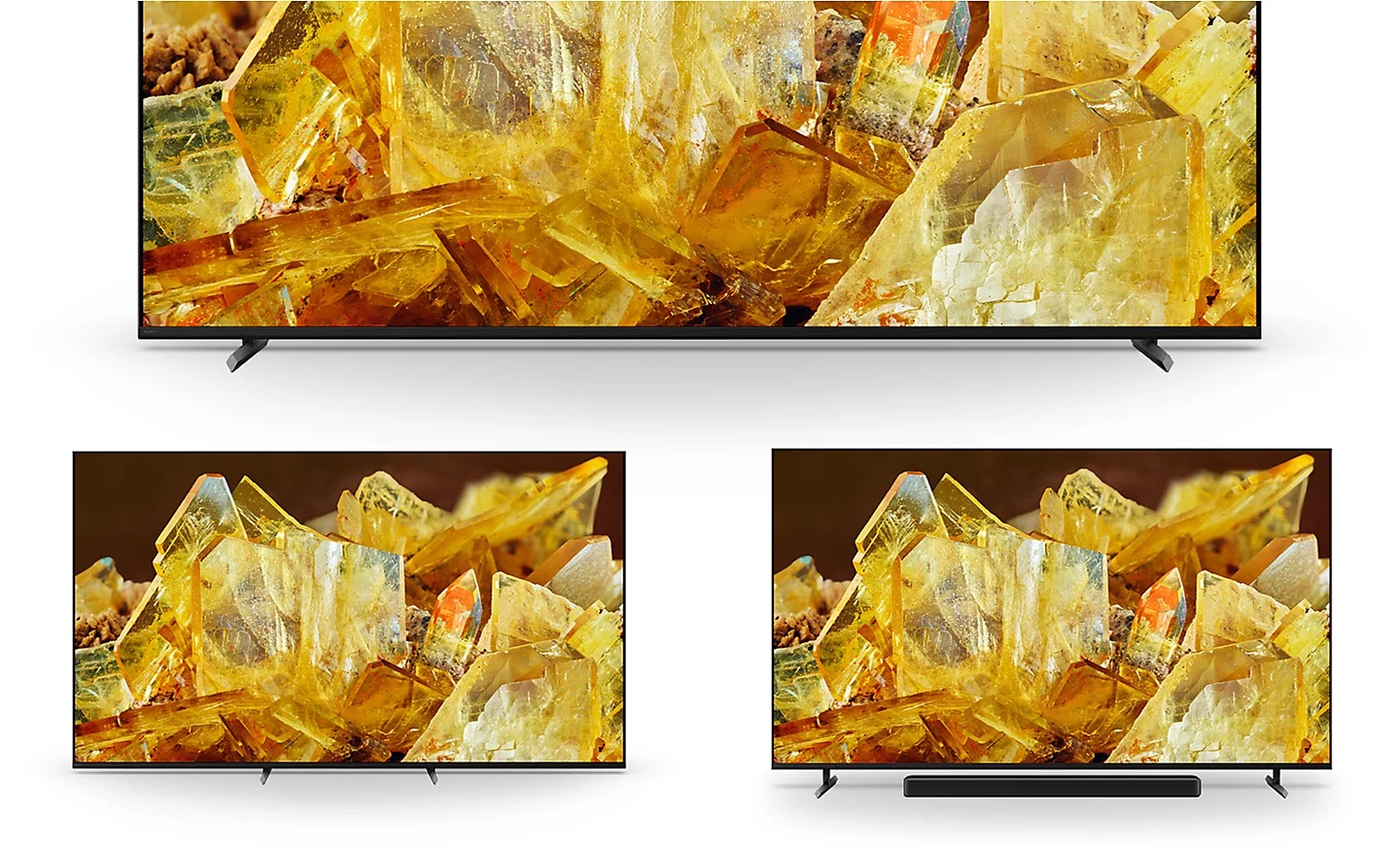 Le téléviseur XR-55X90L possède des pieds à trois positions.