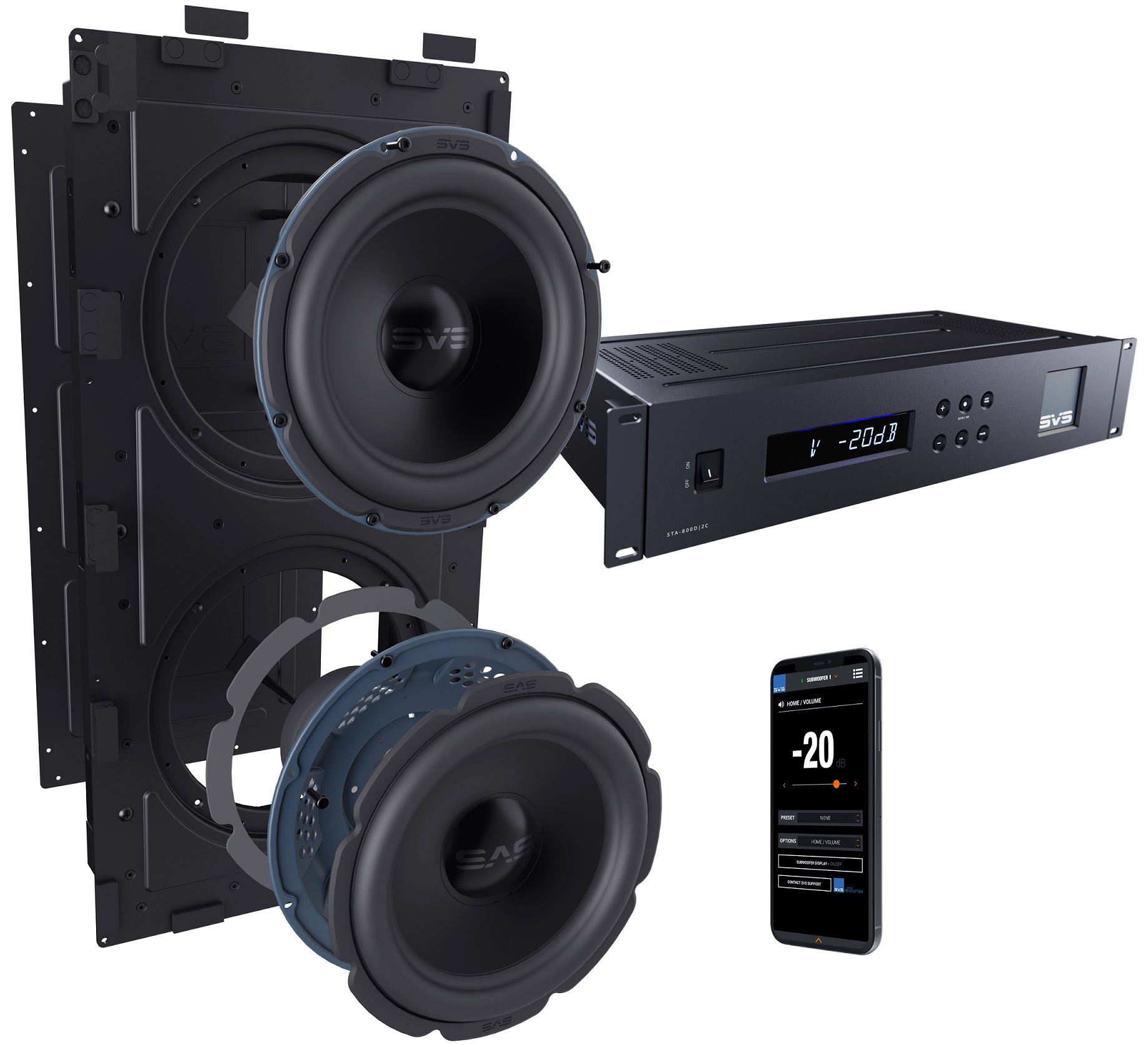 Caisson de graves encastrable SVS 3000 In-Wall