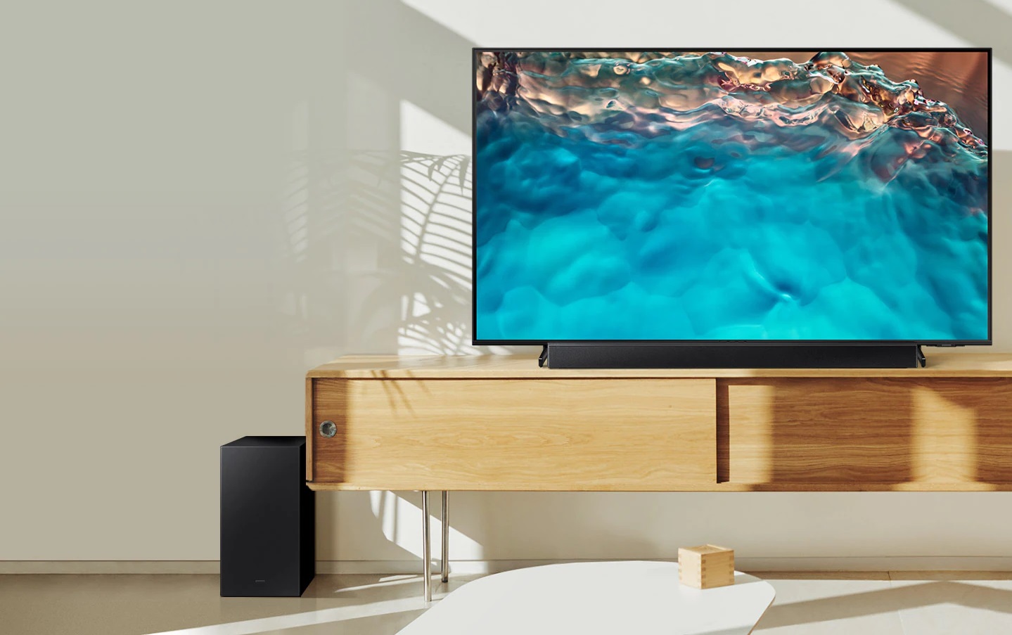 Barre de son 2.1 SAMSUNG HW-B450, Caisson de basse sans fil, Bluetooth