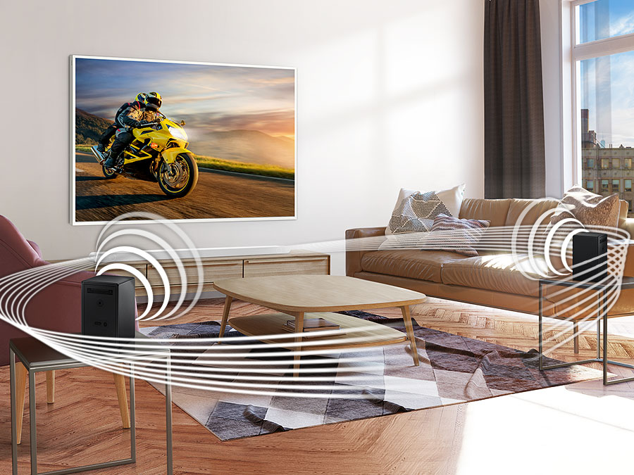 Barre de son Samsung HW-S801B, kit enceintes surround optionnelle