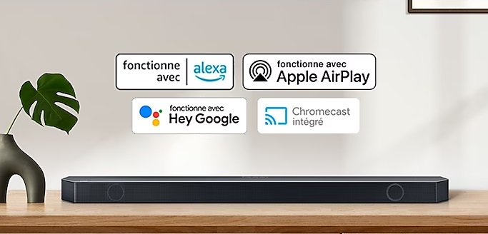 La barre de son Samsung HW-Q990 fonctionne avec Alexa et Airplay.