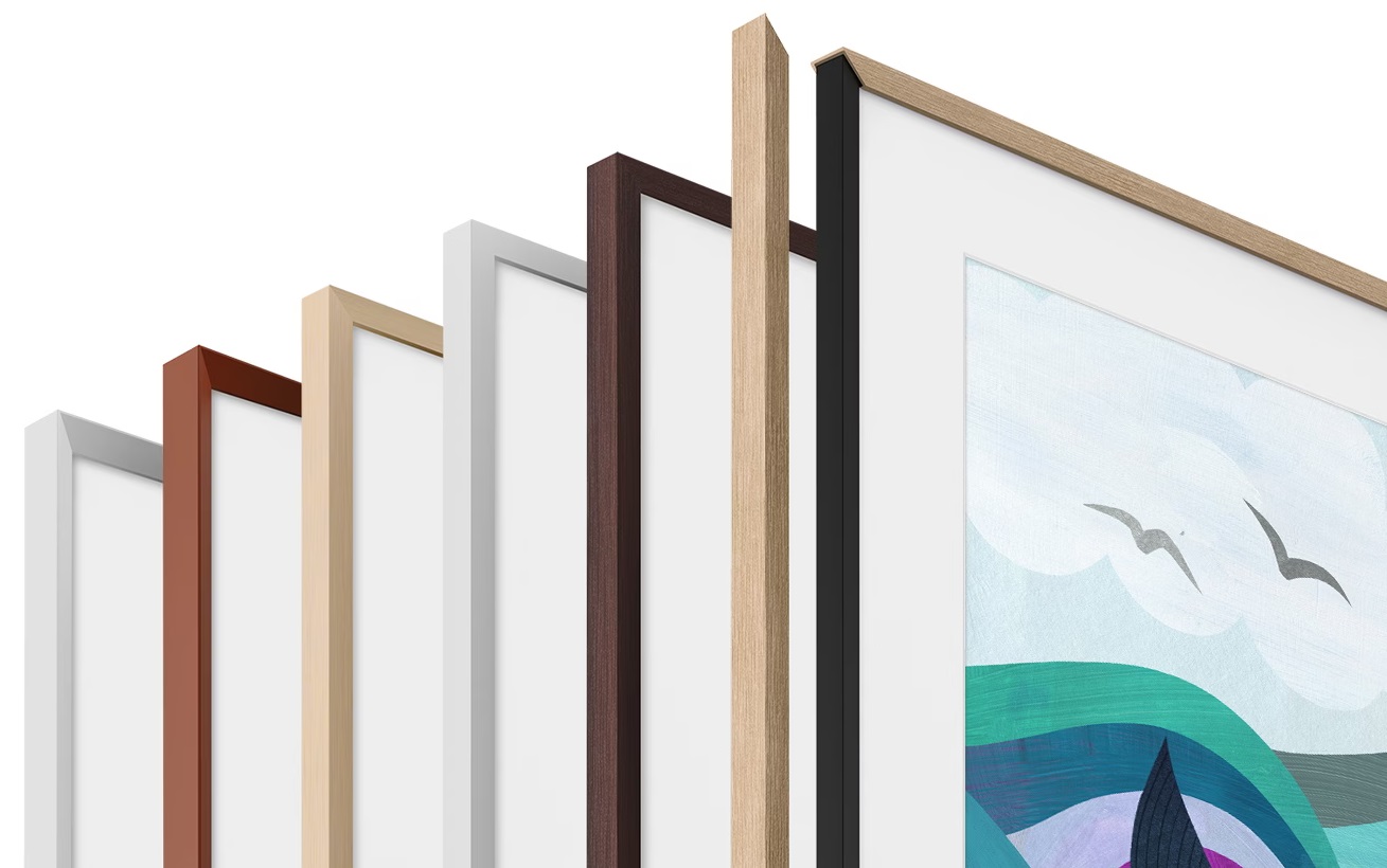 Le cadre du TV Samsung TQ43LS03B est interchangeable.