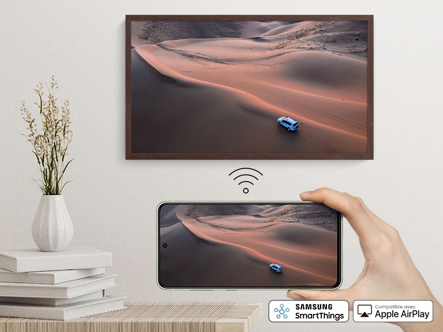 Votre smartphone Android ou Apple fonction grâce à SmartThing sur Samsung TQ75LS03B