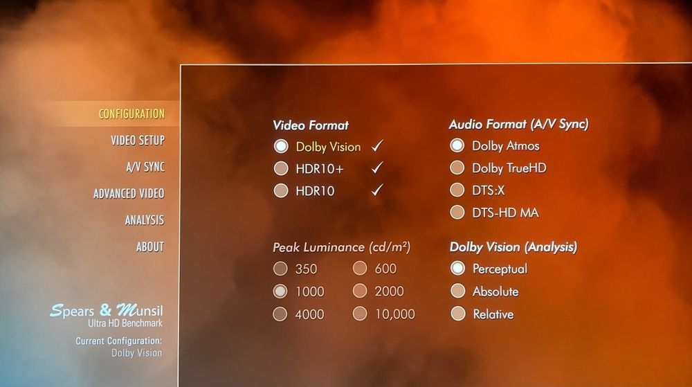 Mires Spears & Munsil UHD HDR Benchmark